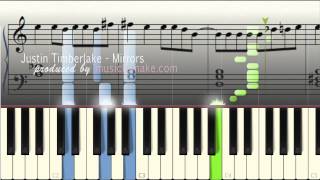 Miniatura de vídeo de "Justin Timberlake - Mirrors - Music Sheets - Piano Tutorial"