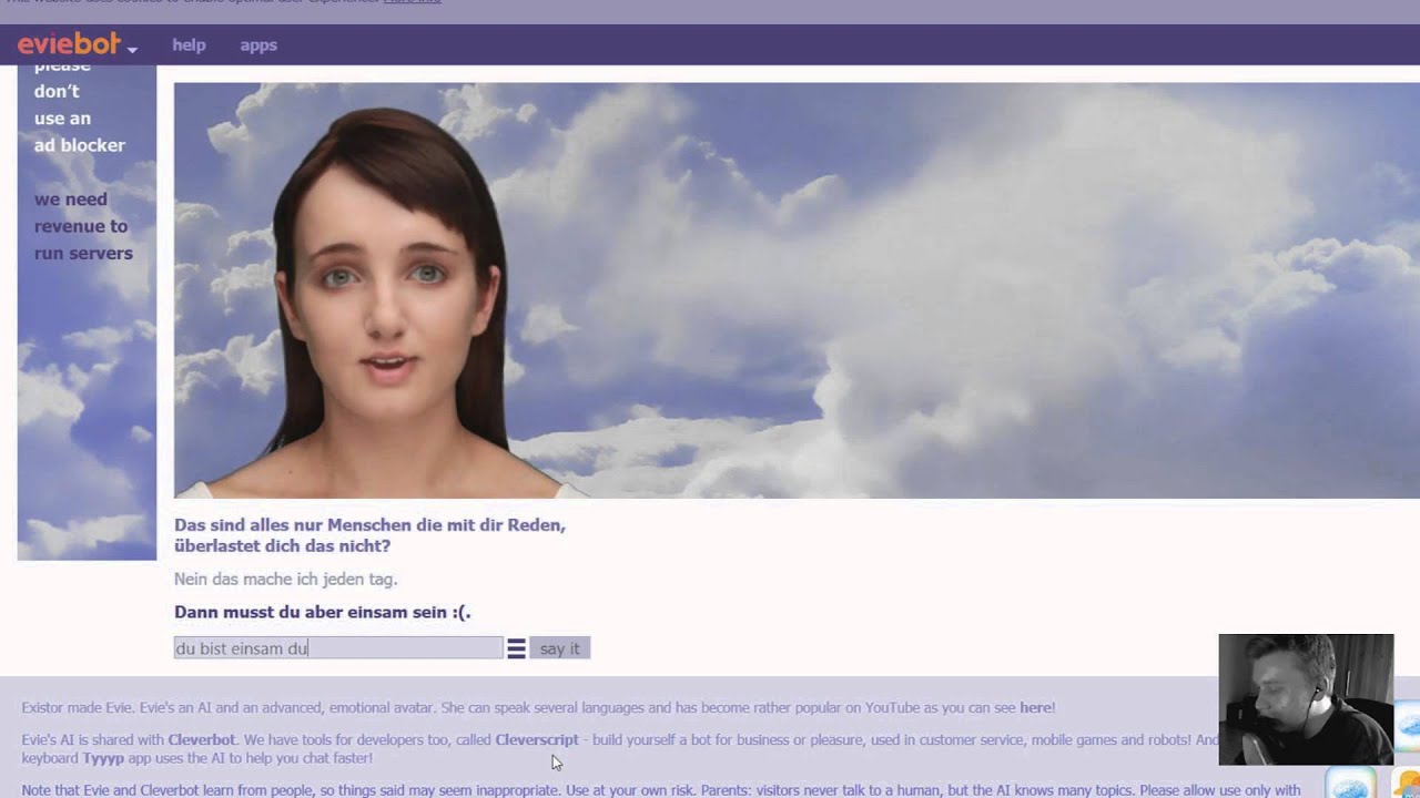 EVIE treibt Leute in den Selbstmord und Alcaps erklärt die Welt - EvieBot