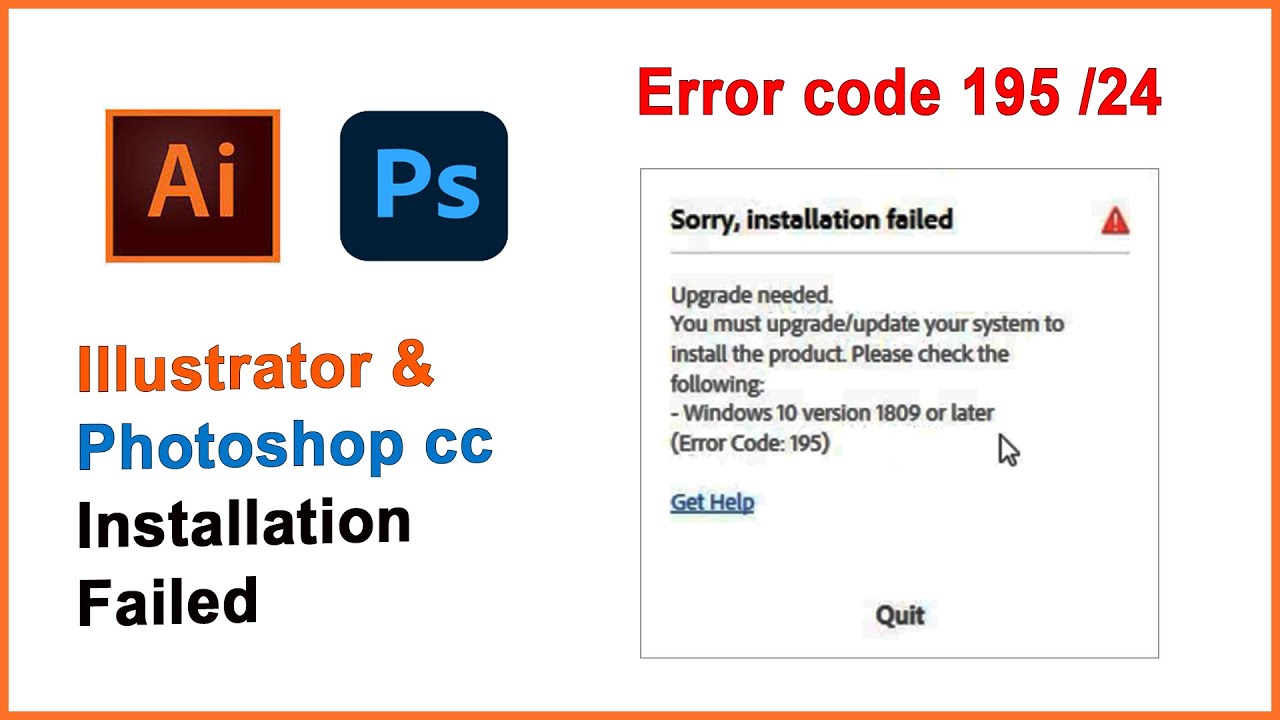 Fix Adobe Illustrator Install Error Code 195 Or 24 II Bangla II YouTube Fix Adobe Illustrator Install Error Code 195 Or 24 II Bangla II YouTube