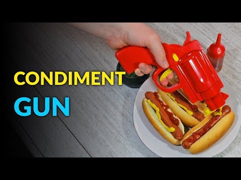 Condiment Gun: Revolver Shaped Condiment Dispenser