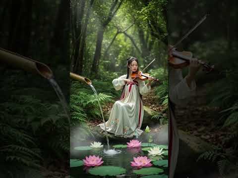 Soothing Violin With Waterfall Ambience Short Relaxation Violin
