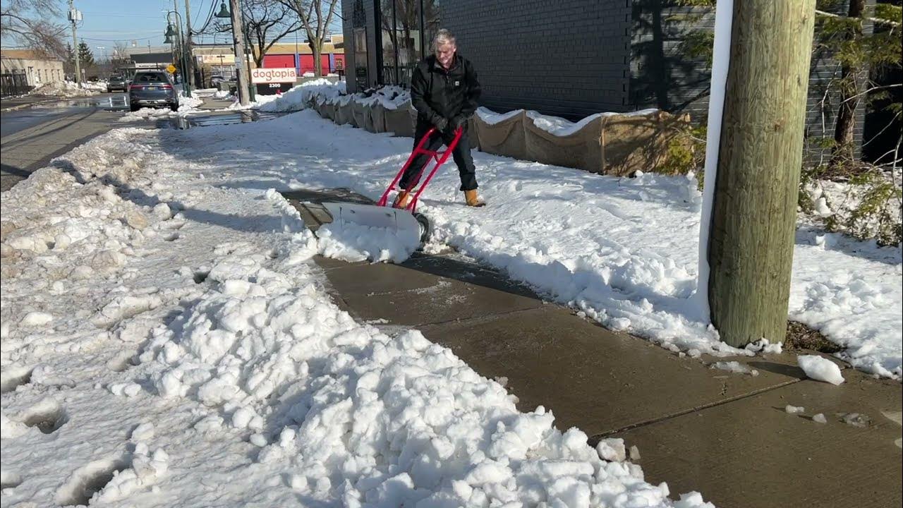 How To Clear Deeper Snow That May Have Fallen Overnight Using Your ClearPlow® Snow Pusher YouTube