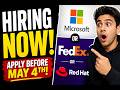 Final Call: Major Tech Roles at Microsoft, FedEx, and Red Hat! 🚀