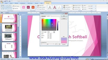 PowerPoint 2007 Tutorial Formatting Shapes-2007 Only Microsoft Training Lesson 11.3