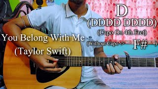 You Belong With Me | Taylor Swift | Easy Guitar Chords Lesson+Cover, Strumming Pattern, Progressions