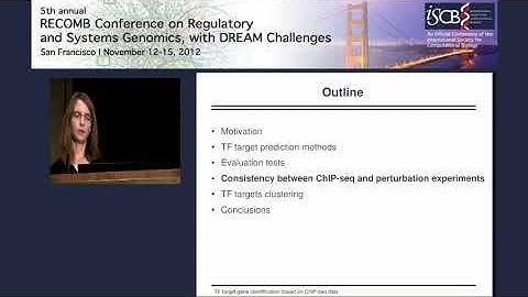 Transcription factor target gene... - Weronika Sikora-Wohlfeld - RECOMB/RSG 2012