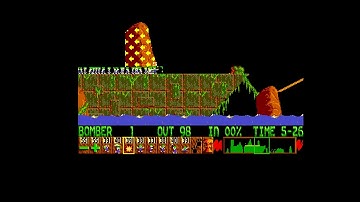 Lemmings Tricky Level 4 Walkthrough Amiga