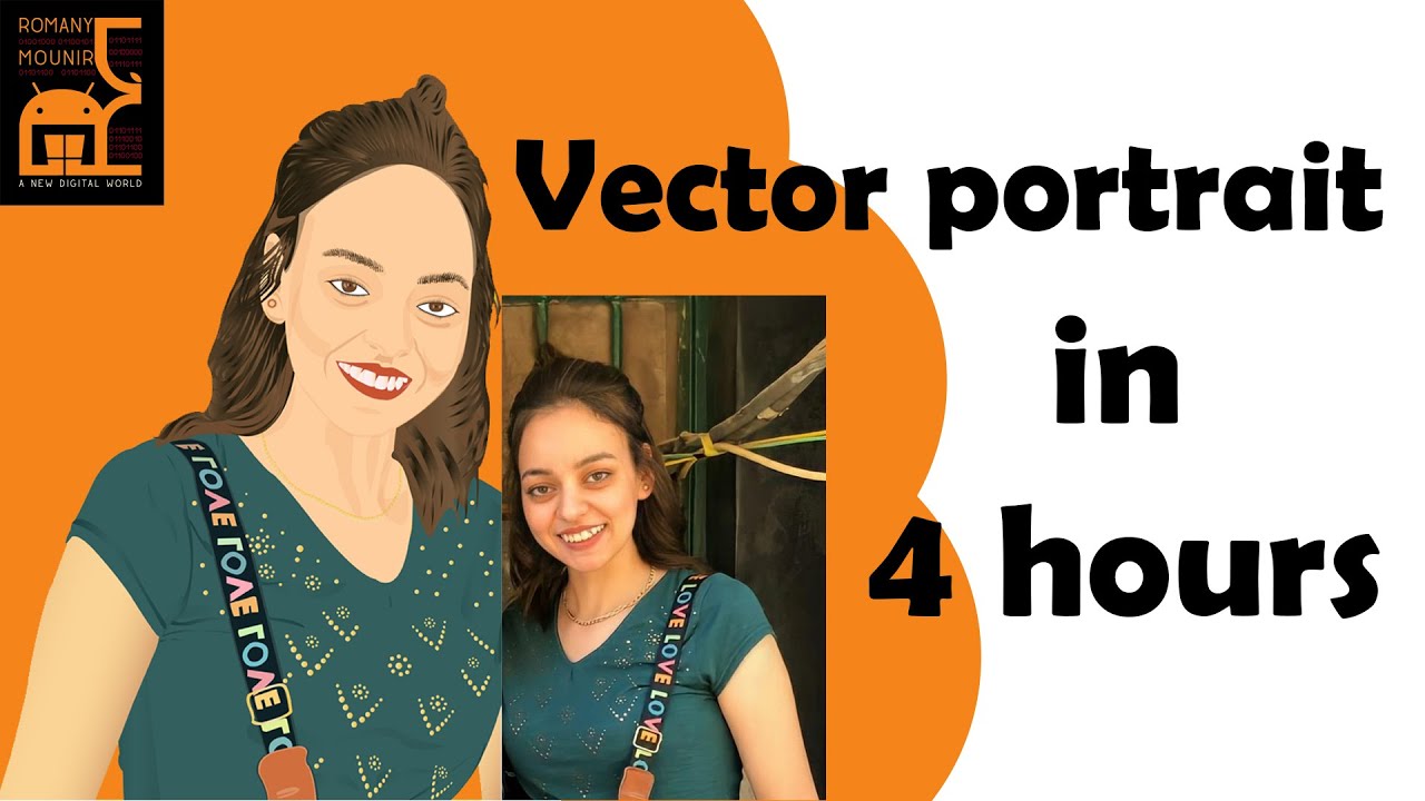 Vector Portrait in Adobe Illustrator | Vector Art | Vector Illustration ...