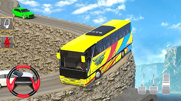 Uphill Offroad Bus Simulator 2023 | Dangerous Road Hill Drive - Android Gameplay