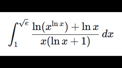 #4 Fun natural logs integral