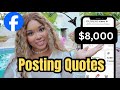 $8,000 in 20 days posting quotes on FACEBOOKS CONTENT MONETIZATION PROGRAM