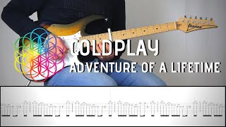 Video thumbnail of "COLDPLAY - ADVENTURE OF A LIFETIME | Guitar Cover Tutorial (FREE TAB)"