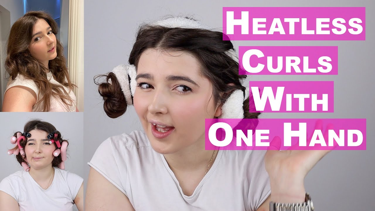 Trying Different Techniques For Heatless Curls With One Hand