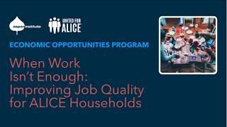 When Work Isn't Enough: Improving Job Quality for ALICE Households Net Worth