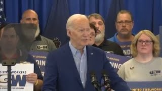 Watch President Biden's full remarks in Pittsburgh about the U.S. steel industry