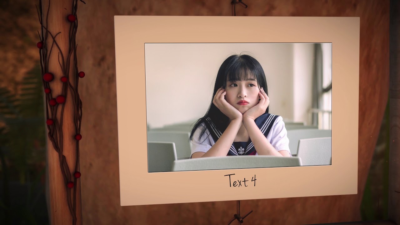 Photo Gallery In A Sunny Forest After Effects template