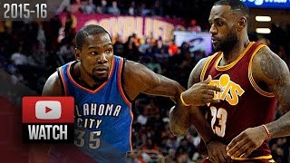 LeBron James vs Kevin Durant EPIC Duel Highlights (2015.12.17) Cavaliers vs Thunder - 58 Pts TOTAL!