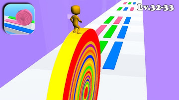 Layers Roll 🌈⭕🌈 Colors Gameplay New Update Android Game Level 32-33