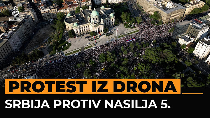 Peti protest 'Srbija protiv nasilja' - snimak dronom