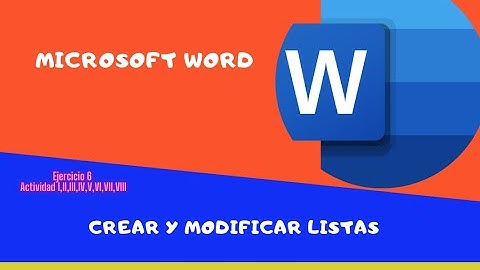 Crear y modificar lista en Word