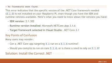 Resolving the dotnet core 3.1.0 not found Error on Raspberry Pi