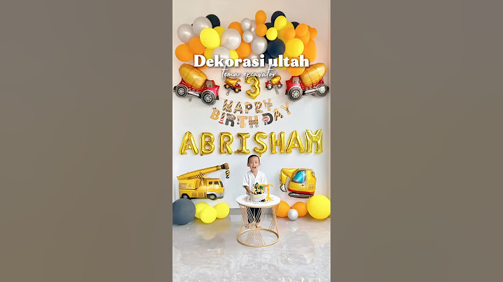 Excavator themed children's birthday decorations #children'sbirthdaydecorations #excavatortheme #...