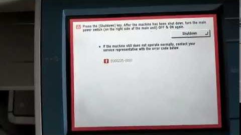 Fix error E000225 - 0001 Canon IR 32451 etc