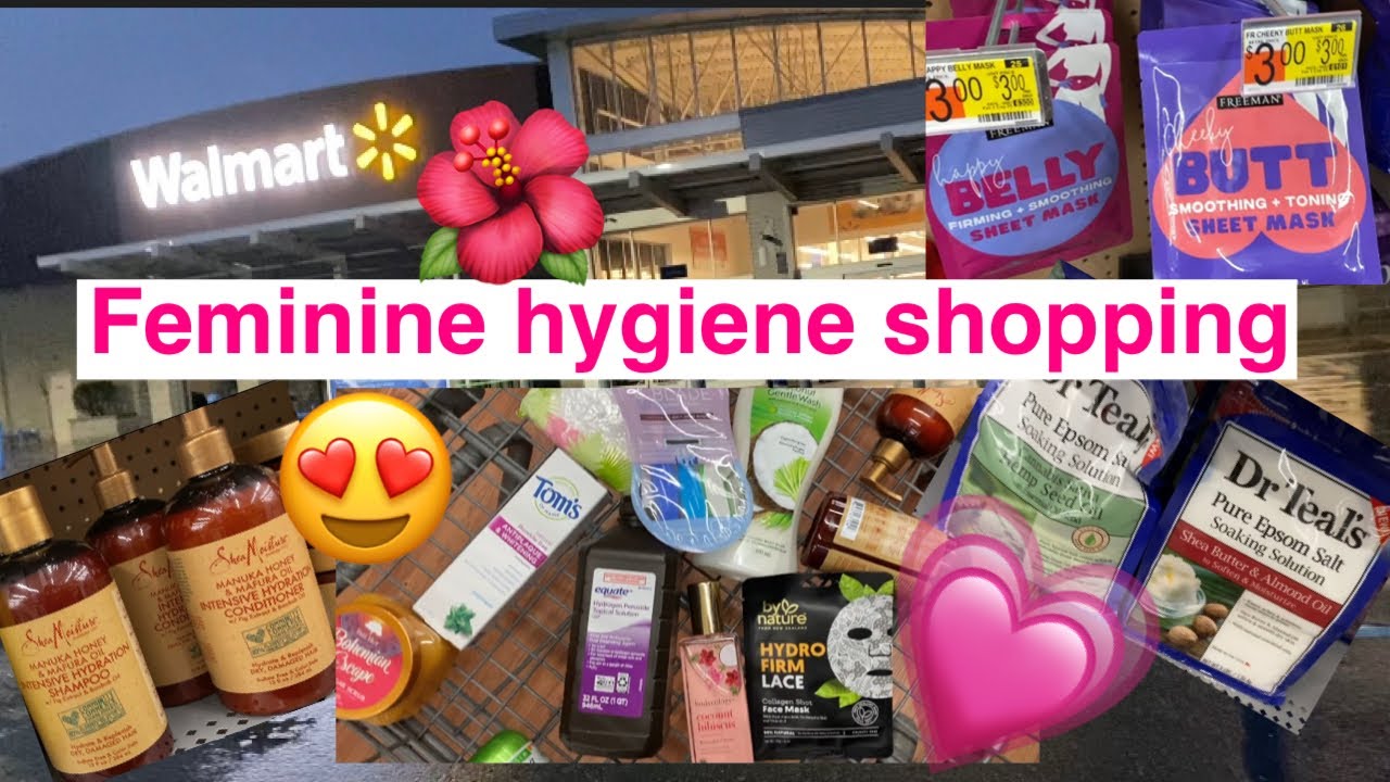 FEMININE HYGIENE 🌸AND CURLY HAIR PRODUCTS SHOPPING HAUL AT WALMART🌺