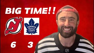 Devils beat the Maple Leafs 6-3!! | BIG time win!! | Let's goooo!!