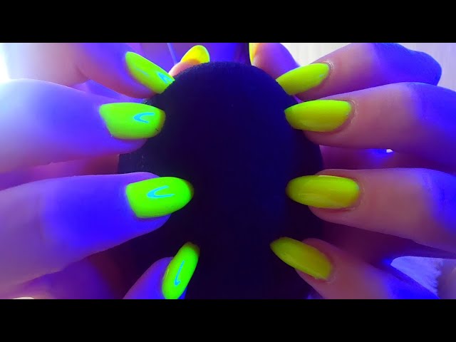 ASMR | Scratching Neon Nails & Visual Trigger 💛