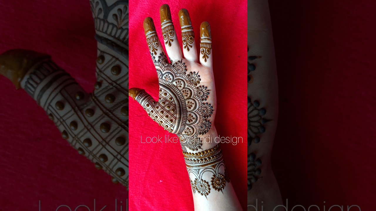 Stylish fronthand mehndi design | easy mehandi #shorts #short #mehndi #mehandi #mehndidesign