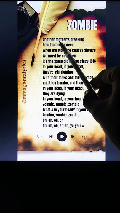 Zombie lyrics - The Cranberries #lyrics #song #zombie #thecranberries #musiclyrics