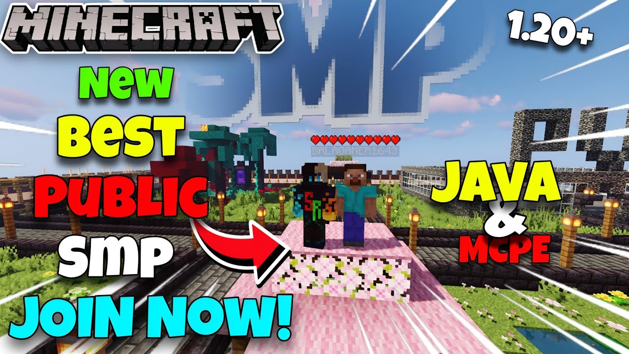 Best Public SMP For java and Bedrock 😘 || 1.20+ Minecraft SMP server ...