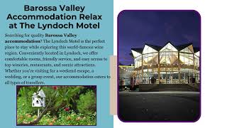 Romantic Getaway In Barossa Valley At The Lyndoch Motel