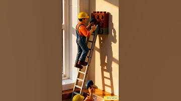 [AI]miniature ai tiny worker making HOUSE #miniature #tinyworkers #animation #fyp