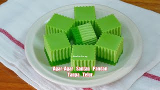 agar-agar santan pandan tanpa telur & TIPS berlapis | agar agar santan recipe by malina lina pg