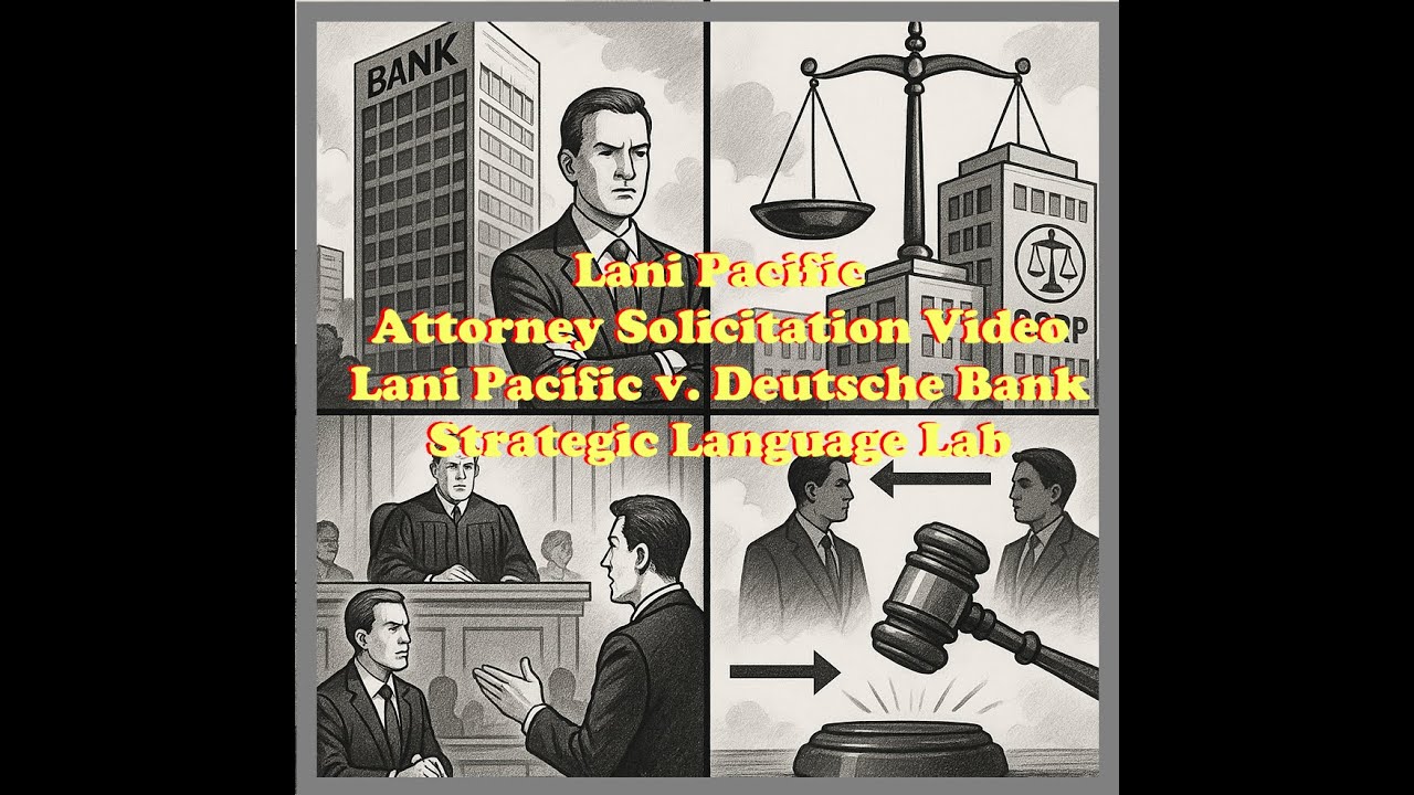 Видеоролик о привлечении адвокатов Lani Pacific | Lani Pacific против Deutsche Bank | Лаборатория...