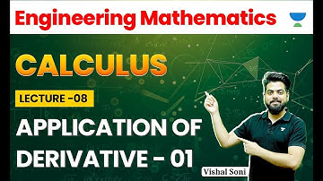 Application of Derivative 01 | GATE 2024 | Engineering Mathematics | Vishal soni