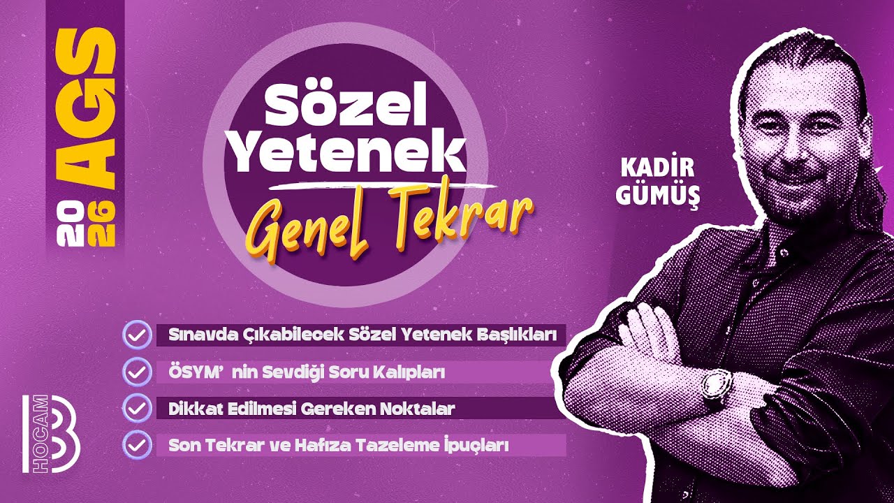 MEB-AGS / Sözel Yetenek -Tek Videoda Genel Tekrar -''Konular, Püf Noktalar, Taktikler!