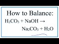 Balancing Chemical Equations