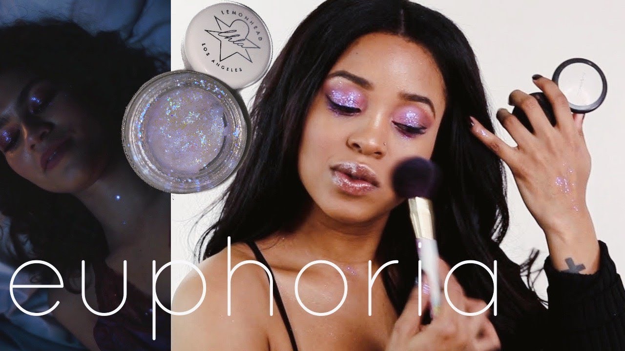 EUPHORIA MAKEUP HOW TO APPLY GLITTER 