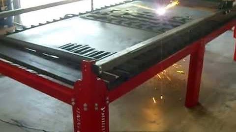 LightningCNC 5 x 10 M4 CNC Plasma router table cutting 1/4 Steel