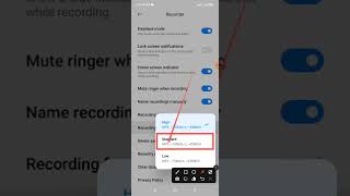 High/standard and low quality MP3 call recording setting on Android phone screenshot 2