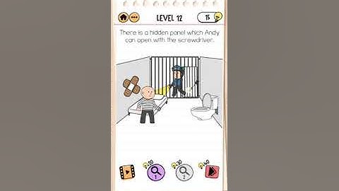 Brain test 2 prison escape level 12 solution