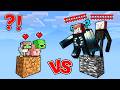 JJ vs Mikey: SHAPESHIFT ONE BLOCK BATTLE in Minecraft...