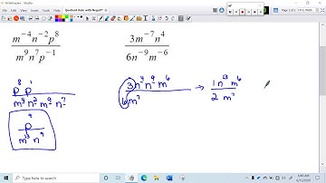 Quotient Rule with Negative Exponents Problem Type 2