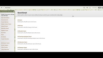 Sending an Email Using Blackboard