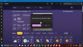 How To pin Weather Location In start Windows 11 screenshot 3