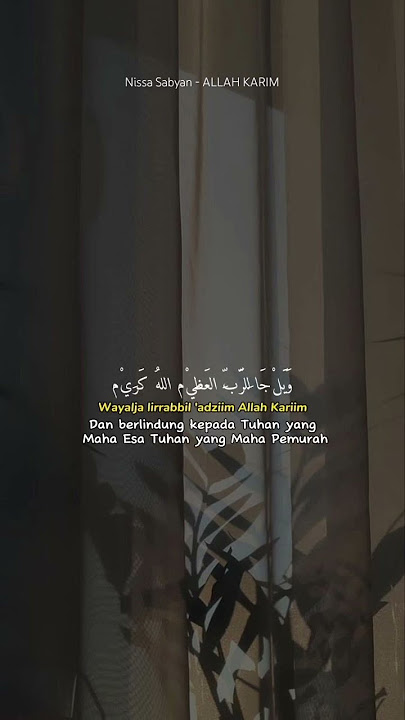 status wa ALLAH KARIM - Nissa Sabyan #shorts #nissasabyan #allahkarim