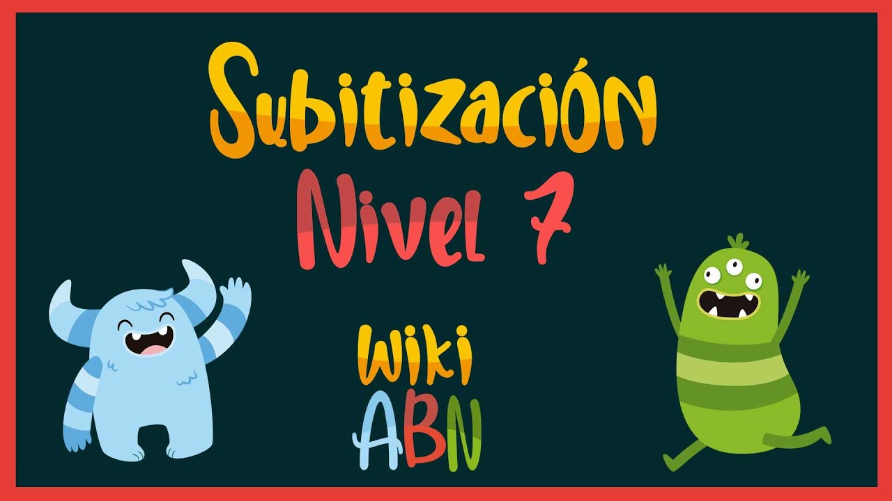 Subitizacion nivel 7-  WikiAbn - números 1 2 3 4 5 6 7 8